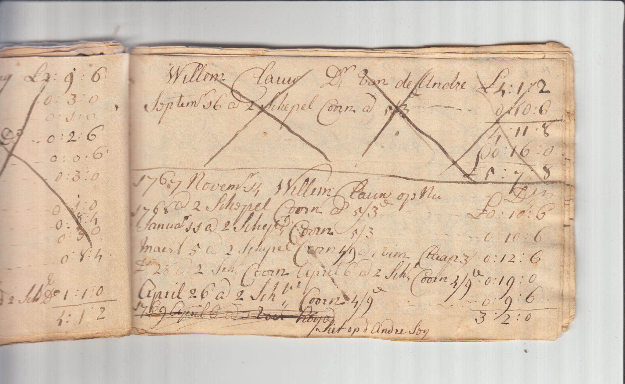BH105 Pg 17, 1759-1771 & 1783 - Farm Sales Account Book - Pages 11-20